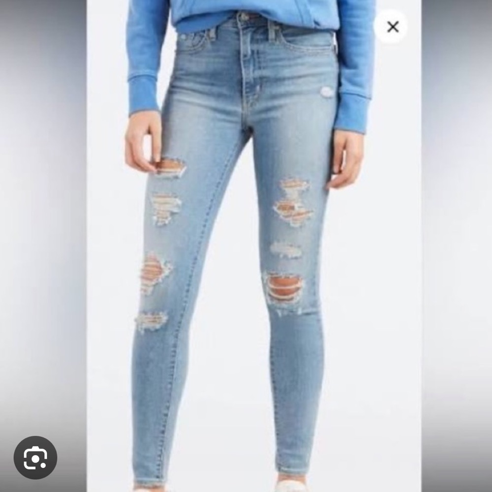 Levi’s Mile High super skinny ripped jeans
